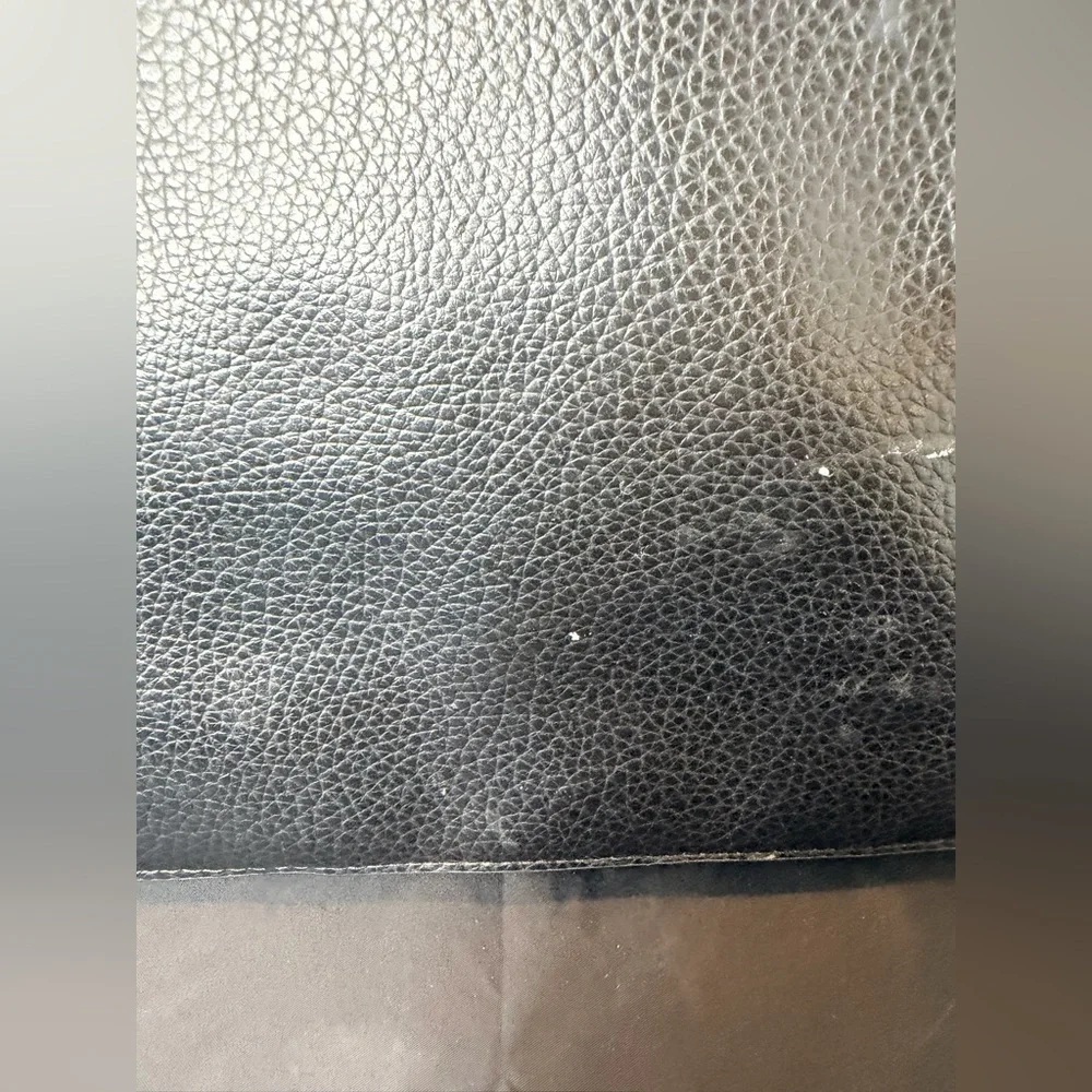 Steve Madden Black Pebbled Faux Leather Tote Bag | Everyday Carryall - Picture 5 of 14